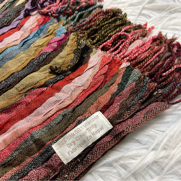 Silk blend artwork scarf - Picture 3 of 3